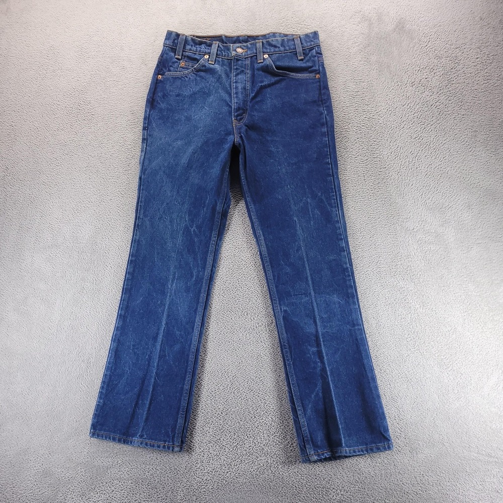 VTG Levis 517 Jeans Mens 34x30 Blue Slim Bootcut Orange Tab Made In USA 90s